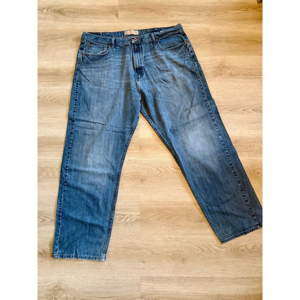 Wrangler Jeans Co Loose Straight Mens 42x32 Blue Denim Jeans 97TWWRI Medium Wash